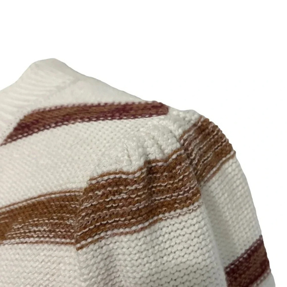 ASPEN Cream and Brown Striped Sweater. Small. Like new! - Picture 4 of 5